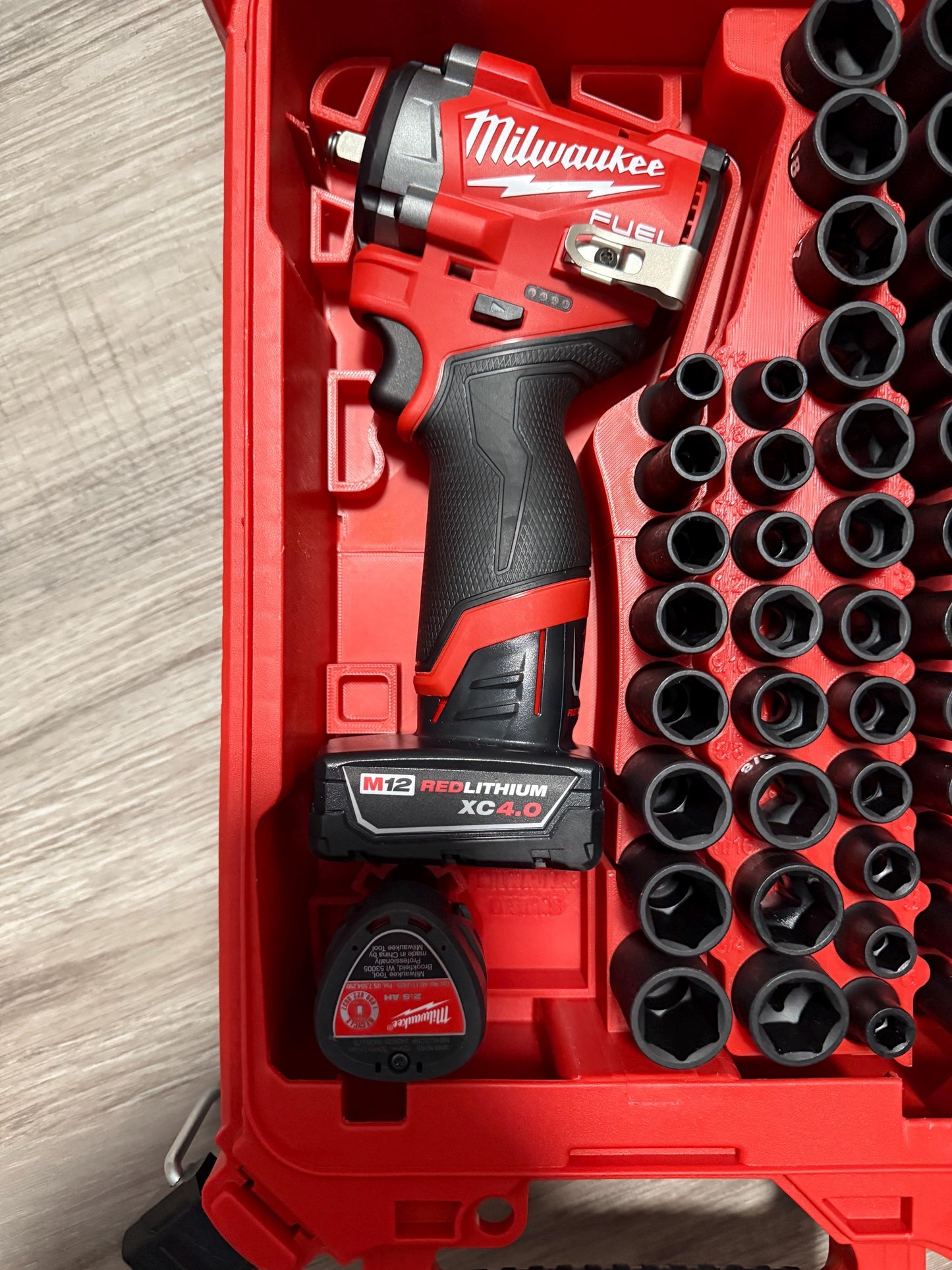 Milwaukee Packout M12 Fuel 3/8β Stubby insert USA designed and manufactured! Gen 1 and 2 available! Insert only