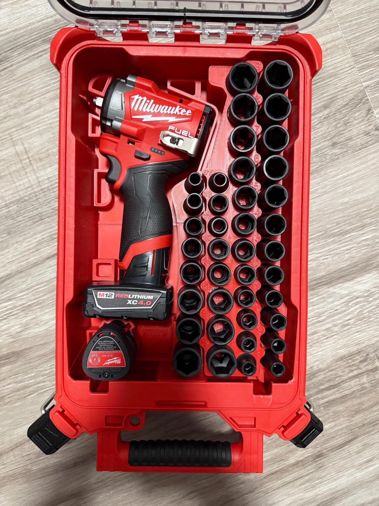 Milwaukee Packout M12 Fuel 3/8β Stubby insert USA designed and manufactured! Gen 1 and 2 available! Insert only