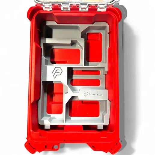 Milwaukee Packout M18 battery insert for 5 batteries! Designed for the 48-22-8435