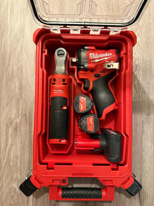 Milwaukee Packout M12 Fuel 3/8” Stubby and ratchet insert only USA designed and manufactured! Insert only