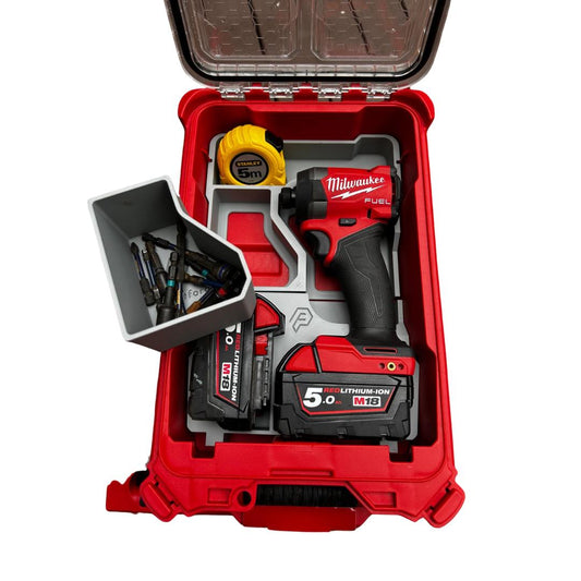 Milwaukee Packout M18 Fuel Drill and Battety insert for 2953-20