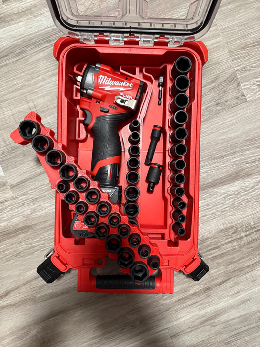 Milwaukee Packout M12 Fuel 3/8” Stubby insert USA designed and manufactured! Gen 1 and 2 available! Insert only