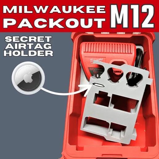 Milwaukee Packout M12 Battery Insert for 3 compact and 2 xc batteries! Designed for the 48-22-8435 packout